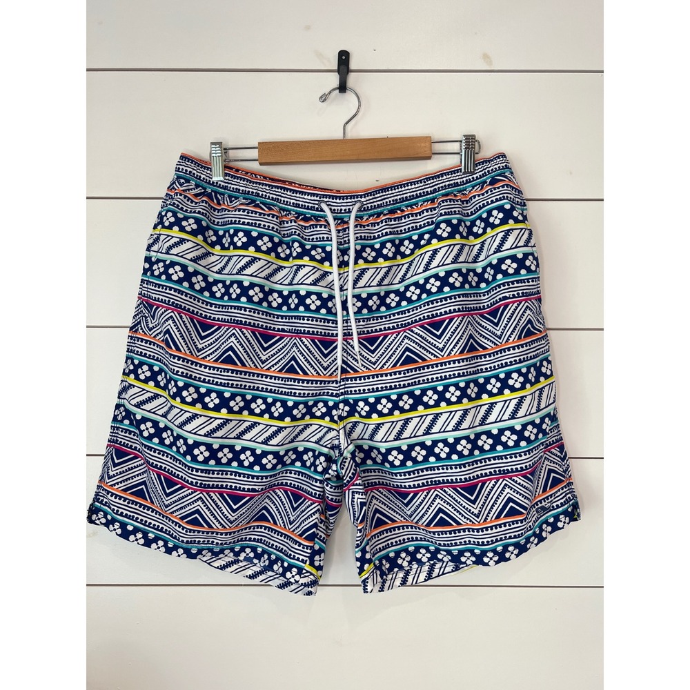 Vineyard Vines Mens XL Swim Trunks Multicolor Geometric Floral Preppy Shorts